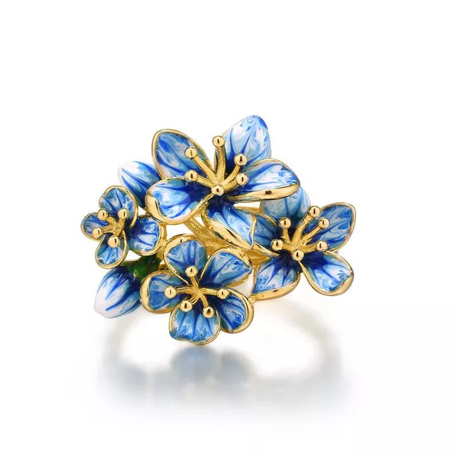 Big blue Flower Ring