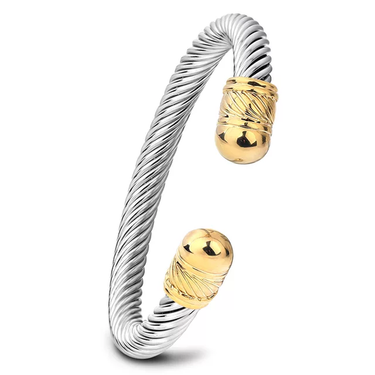 Braided Stainless Steel Bangle