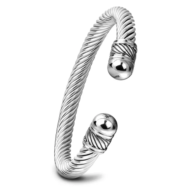 Braided Stainless Steel Bangle