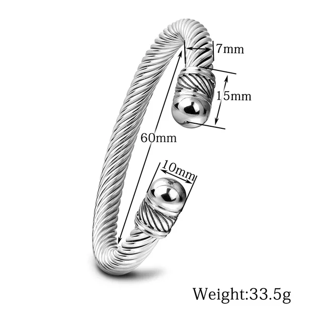 Braided Stainless Steel Bangle